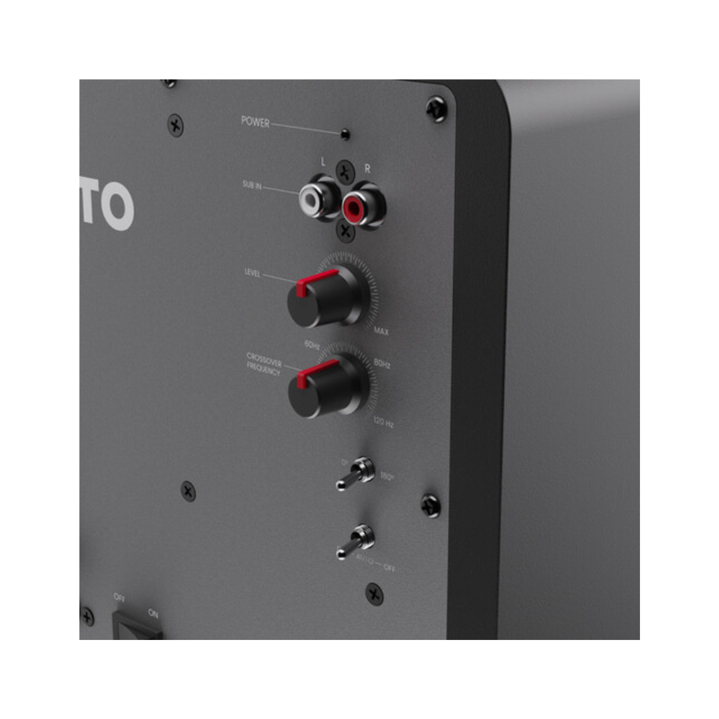 Kanto SUB6 Sealed Powered Subwoofer, 200W Peak Power, 6" Woofer, Vinyl, Type C and Type G Power Cords, Matte Black - Image 2