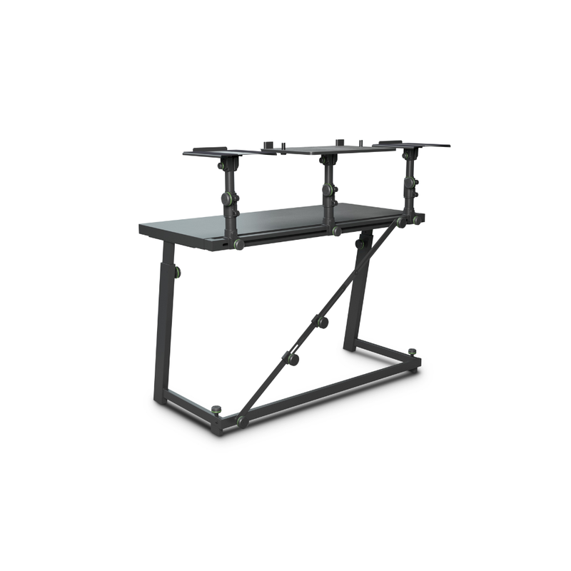 Gravity DJ Desk with Adjustable Loudspeaker and Laptop Trays - Image 2
