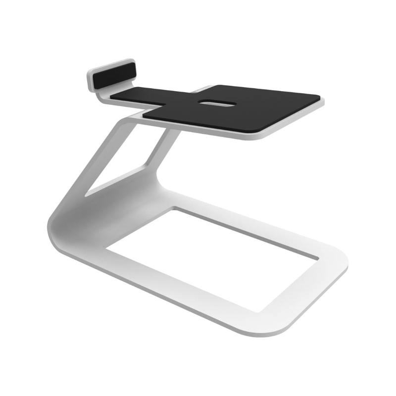 Kanto Audio SE4 Elevated Desktop Speaker Stands for Medium Bookshelf Speakers, White (Sold in Pairs) - Image 2