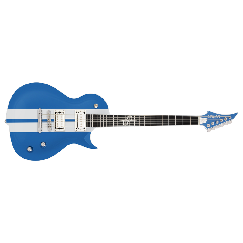 Solar Guitars GC1.6GK Electric Guitar – Greek Goddess Racing Stripes - Image 1