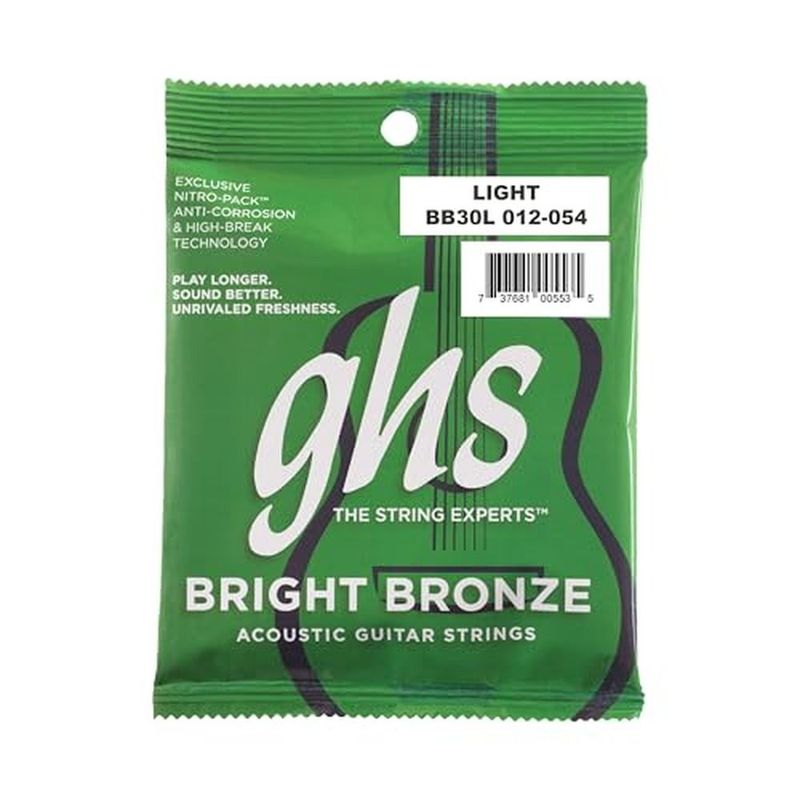 GHS Acoustic Guitar String Phosphor Bronze- 0.12 - 0.54 Gauge Light - Image 1