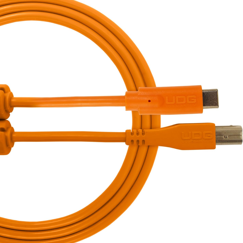 UDG Ultimate Audio Cable USB 2.0 C-B, Orange, Straight, 1.5 m - Image 1