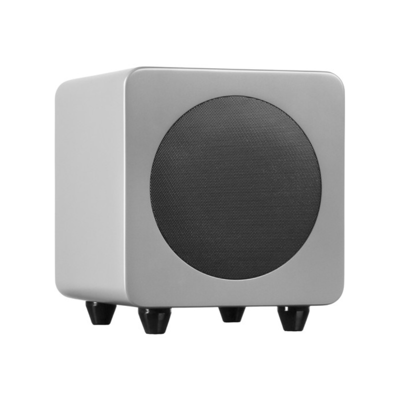 Kanto SUB6 Sealed Powered Subwoofer, 200W Peak Power, 6" Woofer, Vinyl, Type C and Type G Power Cords, Matte Grey - Image 1