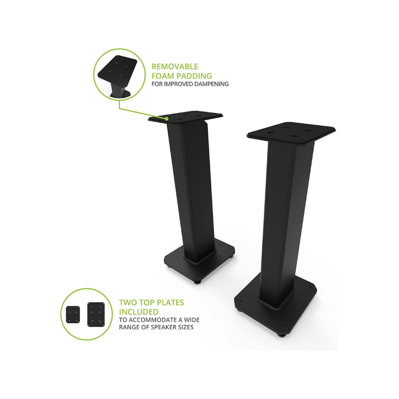 Kanto SX26 Universal Fillable Speaker Floor Stands for Bookshelf Speakers, Black (Sold in Pairs) - Image 3