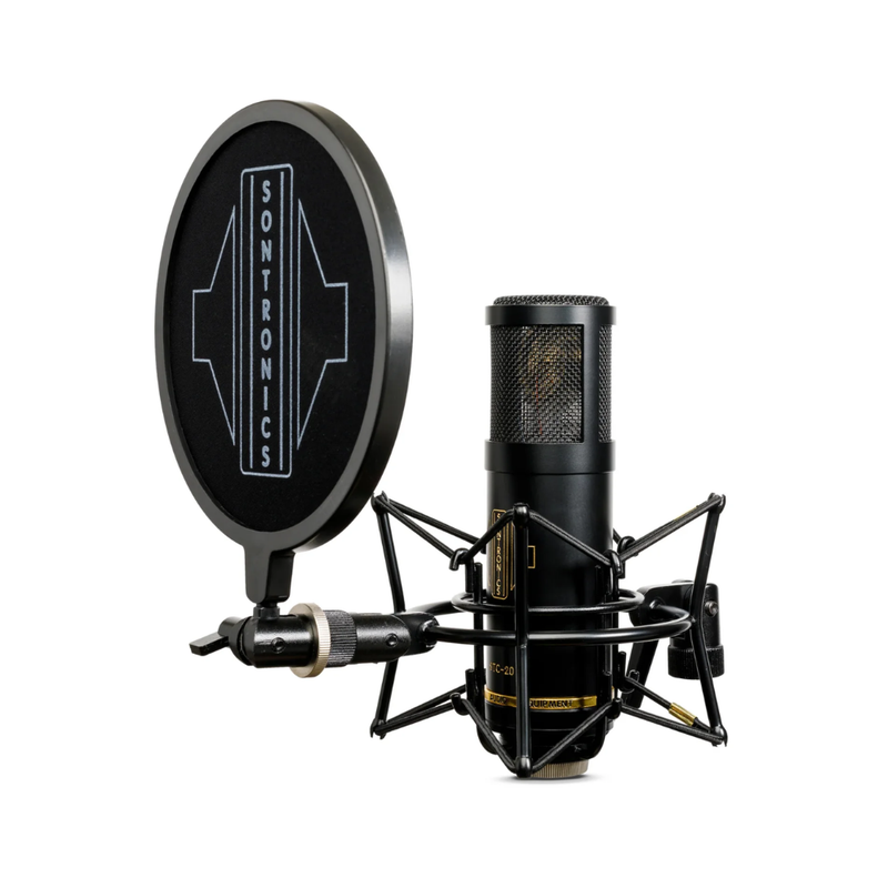 Sontronics STC-20 Pack: Large Diaphragm Cardioid Condenser Microphone with Shockmount, Pop Filter, Cable, & Pouch, Black - Image 3