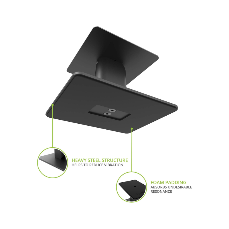 Kanto SP6HD Desktop Speaker Stands for Medium/Large Bookshelf Speakers & Mid-Size/Full-Size 4”-7” Studio Monitors, Black (Sold in Pairs) - Image 2