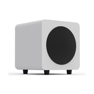 Kanto SUB6 Sealed Powered Subwoofer, 200W Peak Power, 6" Woofer, Vinyl, Type C and Type G Power Cords, Matte White