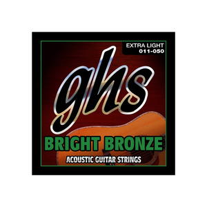 GHS Bright Bronze 80/20 BB20X Acoustic Guitar Strings, Extra Light (11-50)