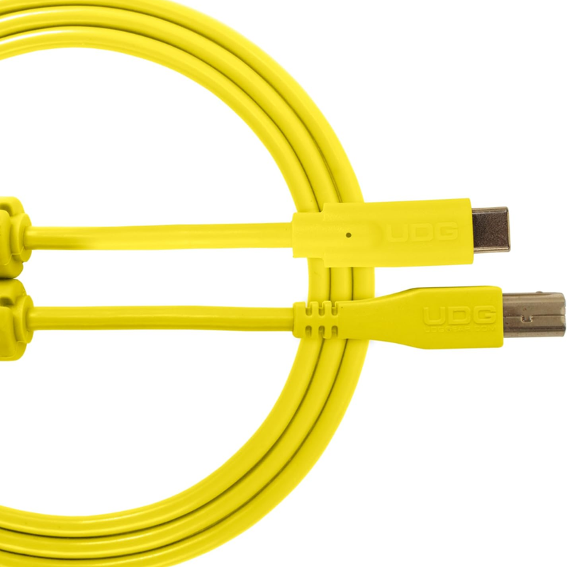 UDG Ultimate Audio Cable USB 2.0 C-B, Yellow, Straight, 1.5 m - Image 1