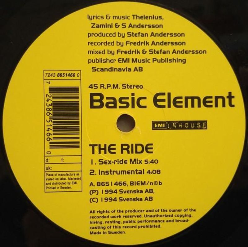 Basic Element The Ride 12"Vinyl (Electronic) - Image 1