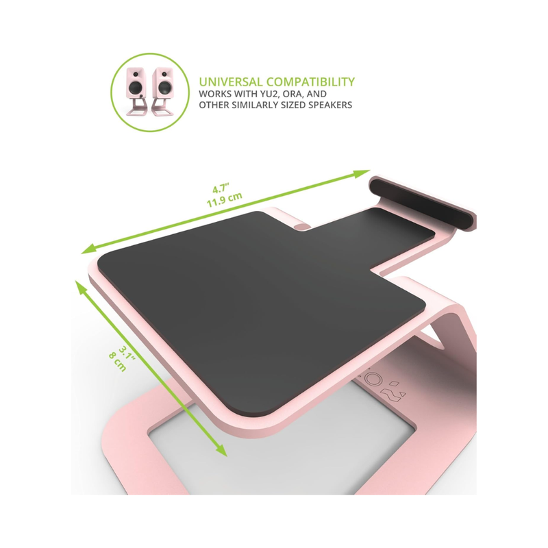 Kanto SE2 Elevated Desktop Speaker Stands for Small Speakers, Pink (Sold in Pairs) - Image 4