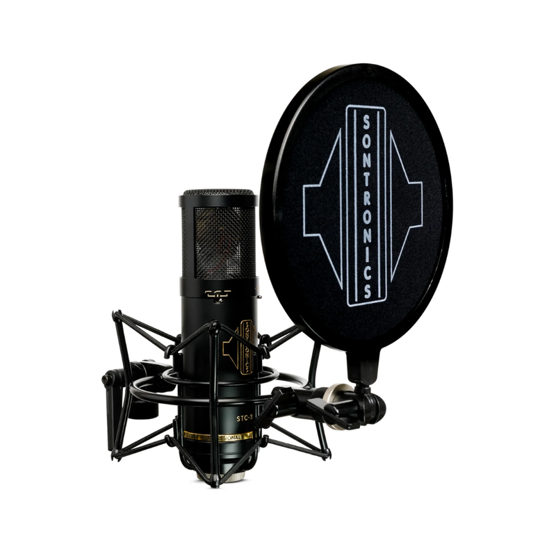 Sontronics STC-3X Pack Large Diaphragm Cardioid Condenser Microphone with Shockmount, Pop Filter, & Cable, Black - Image 3