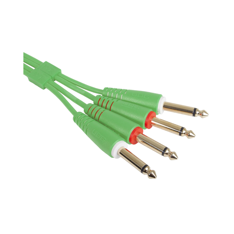 UDG Ultimate Audio Cable Set 1/4" Jack - 1/4" Jack, Green, Straight, 3 m - Image 2