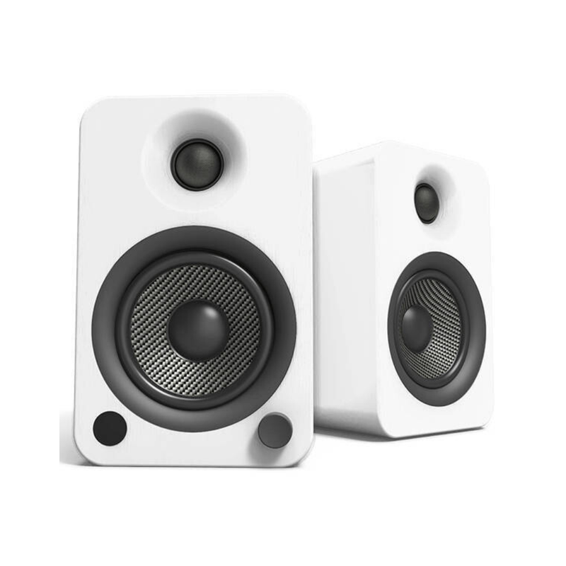 Kanto YU4 Powered Bookshelf Speakers – Matte White - Image 1