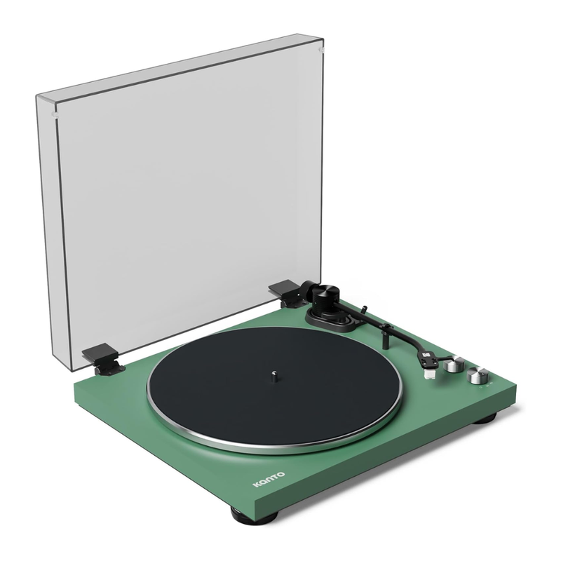Kanto OBI3 Turntable with Bluetooth 5.3, Preamp, and Pitch Control, Matte Green - Image 1