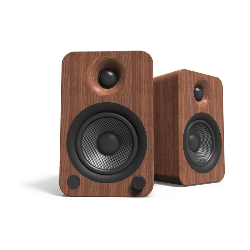 Kanto YU4 Powered Bookshelf Speakers, Walnut (Sold in Pairs) - Image 1