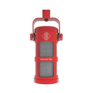 Sontronics Podcast Pro Dynamic Microphone, Red