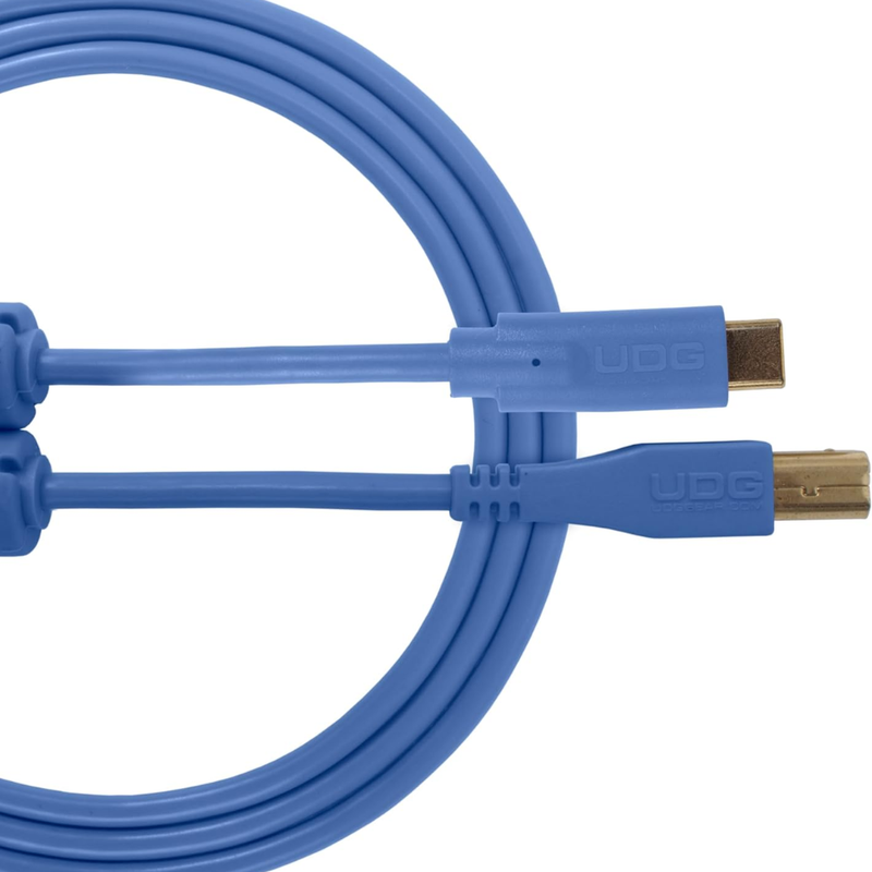 UDG Ultimate Audio Cable USB 2.0 C-B, Light Blue, Straight, 1.5 m - Image 1