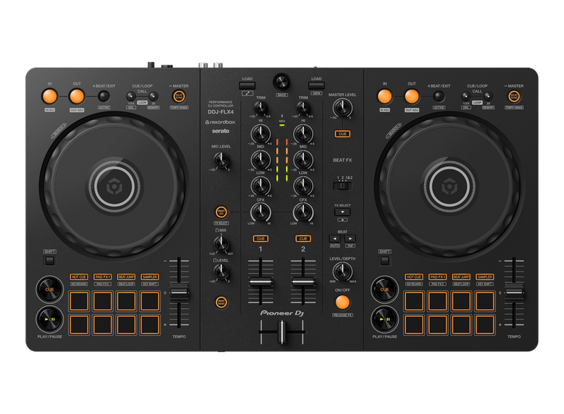 Pioneer DJ DDJ-FLX4 2-Channel DJ Controller, Black (Compatible with Rekordbox and Serato DJ Lite) - Image 1