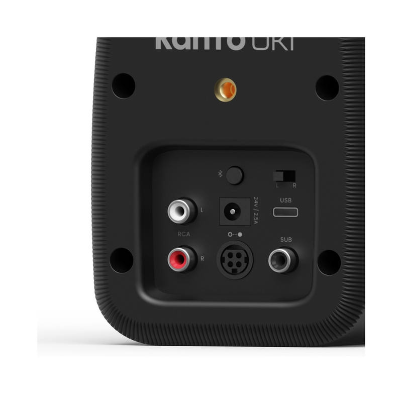 Kanto UKI 100W Desktop Speakers with Bluetooth, USB-C, Headphone out, Onyx (Matte Black), Sold in Pairs - Image 2