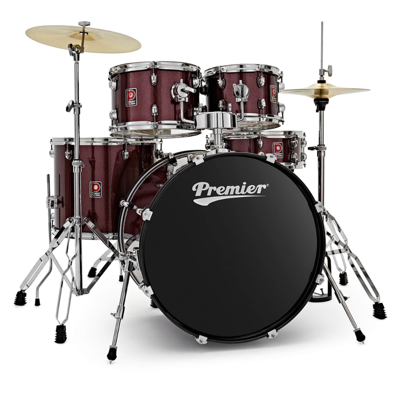 Premier Revolution 20" 5pc Drum Kit, Red Sparkle - Image 1