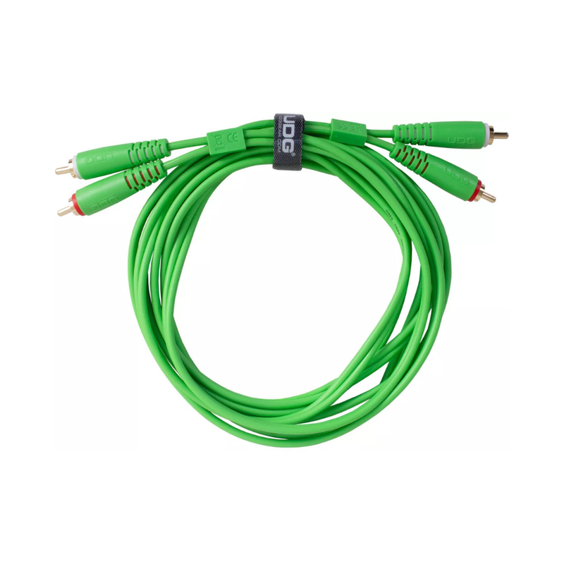 UDG Ultimate Audio Cable Set RCA - RCA, Green, Straight, 3 m - Image 1
