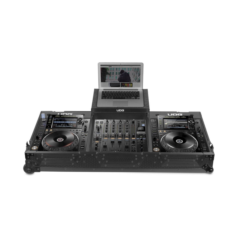 UDG Ultimate Flight Case CDJ 2000 / 900 Nexus II MK2 Plus, Black (Laptop Shelf + Wheels) - Image 6