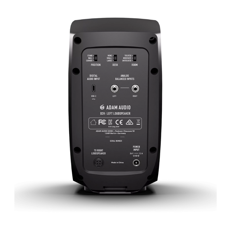 ADAM Audio D3V Desktop Monitors, Black (Sold in Pairs) - Image 2