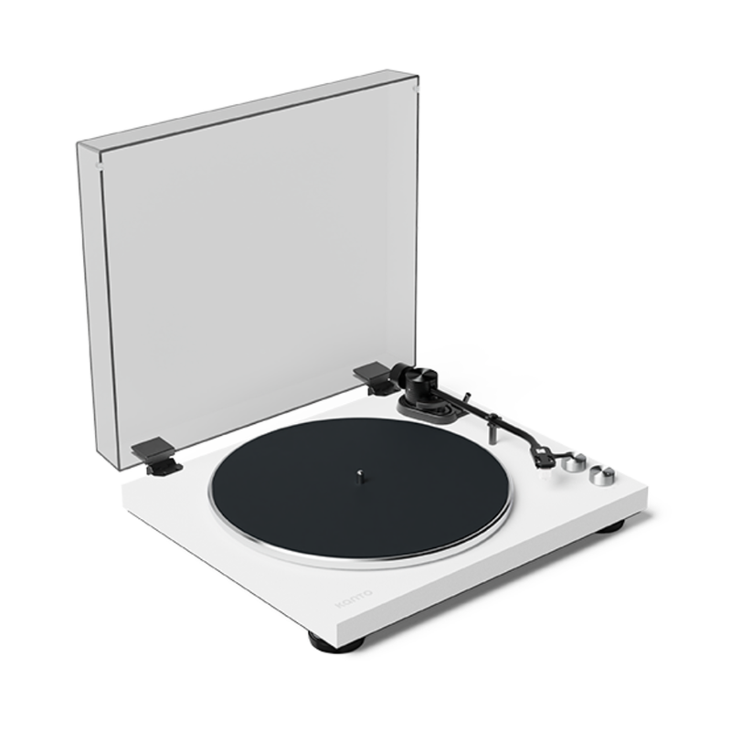 Kanto OBI3 Turntable with Bluetooth 5.3, Preamp, and Pitch Control, Matte White - Image 1