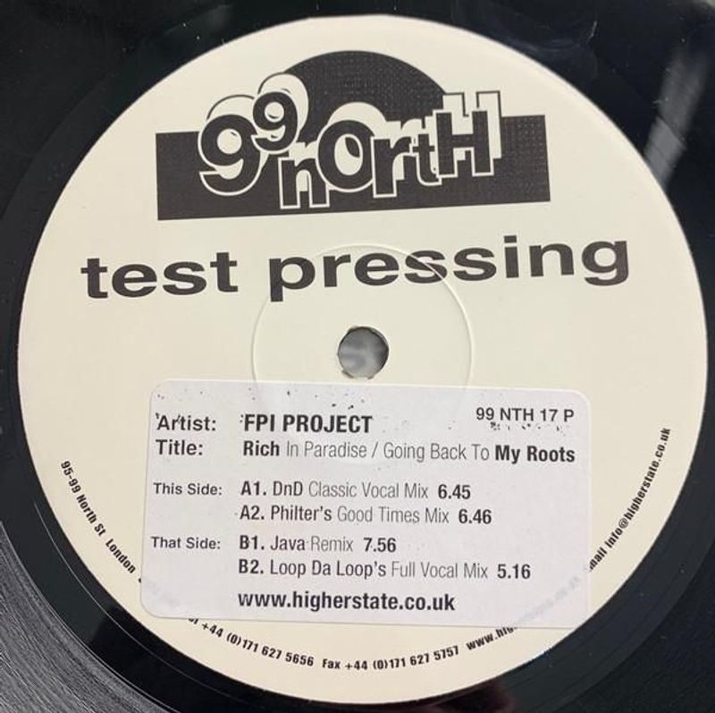 FPI Project Rich In Paradise "Going Back To My Roots" (The Remixes) 12"Vinyl (Electronic) - Image 1