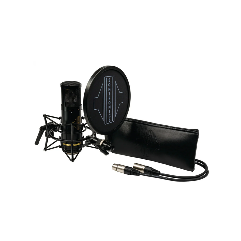 Sontronics STC-2 Pack Large Diaphragm Cardioid Condenser Microphone with Shockmount, Pop Filter, & Cable, Black - Image 1