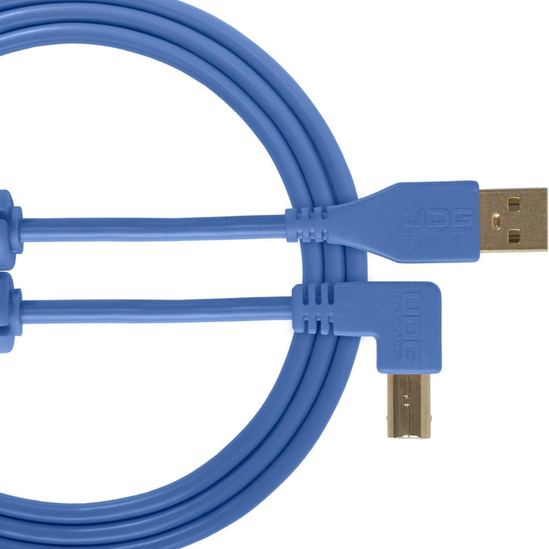 UDG Ultimate Audio Cable USB 2.0 A-B, Light Blue, Angled, 2 m - Image 1