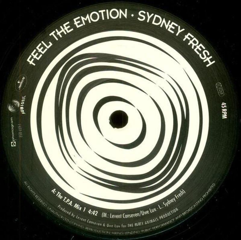 Sydney Fresh Feel The Emotion 12"Vinyl (Electronic) - Image 1