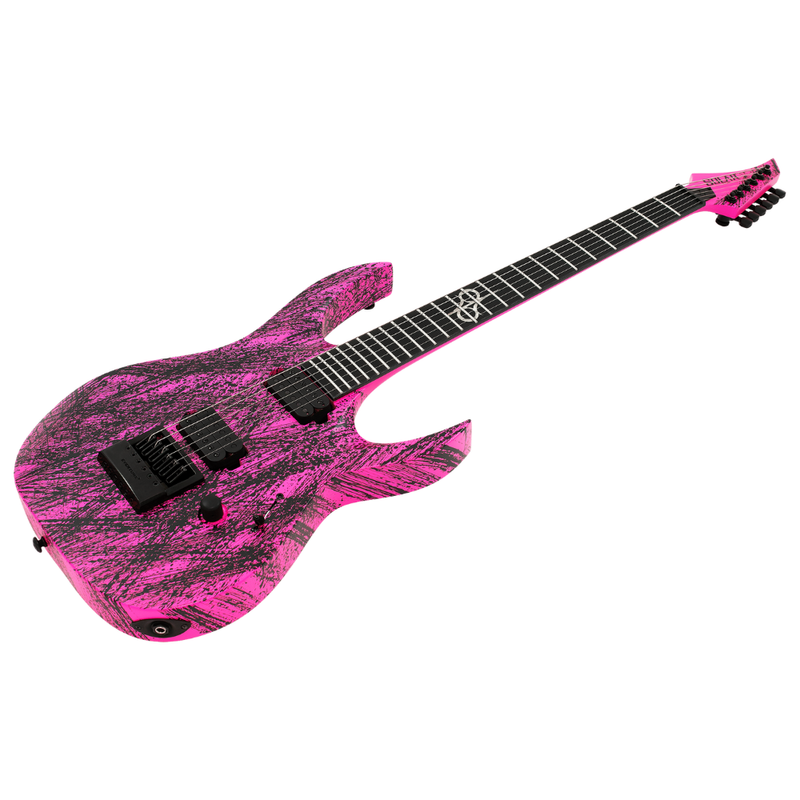 Solar Guitars A1.6PN Canibalismo+ Electric Guitar – Pink Neon Canibalismo Matte - Image 3