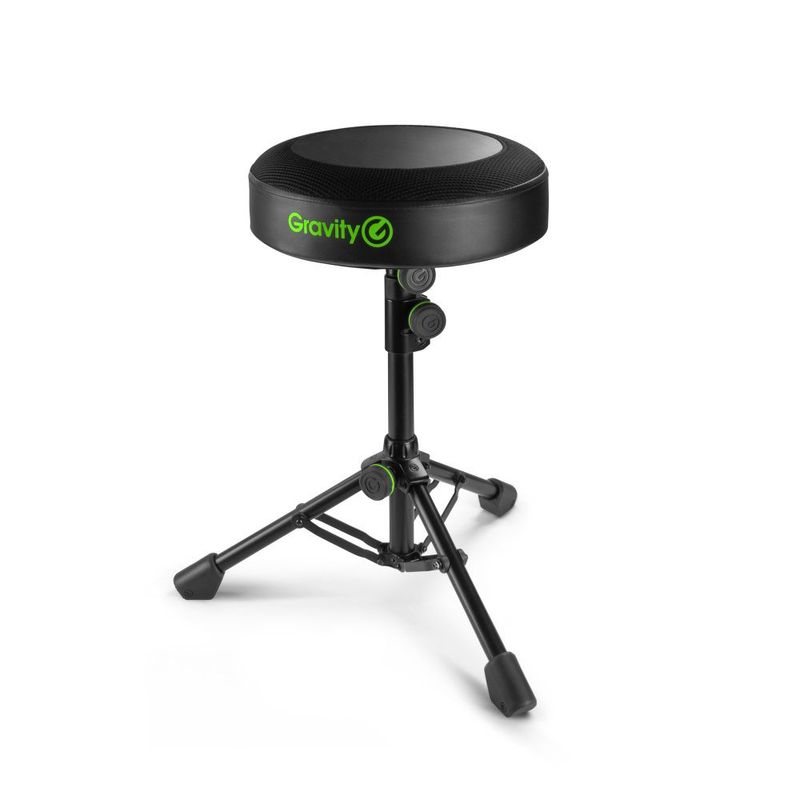 Gravity FD SEAT 1 Round Musicians Stool, Foldable, Adjustable Height - Image 1