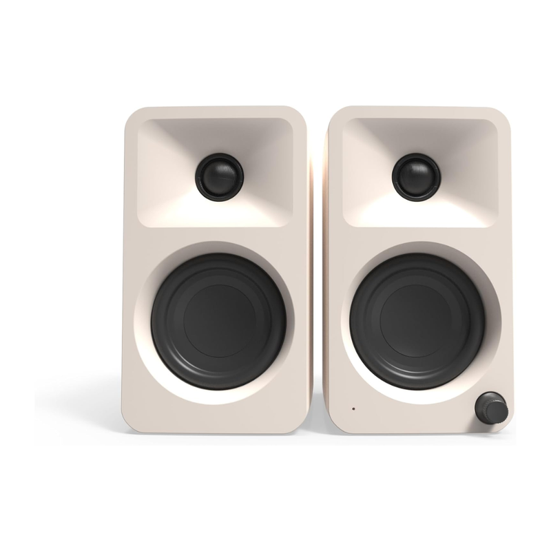 Kanto Audio ORAMB 100W Powered Reference Desktop Computer Speakers with BT 5.0 and USB-C Input, Type G Power Cord, Cream (Sold in Pairs) - Image 5