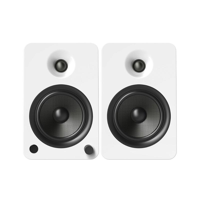 Kanto YU6MB Powered Bookshelf Speakers with Bluetooth and Phono Preamp, Type F and Type G Power Cords, Matte White (Sold in Pairs) - Image 1