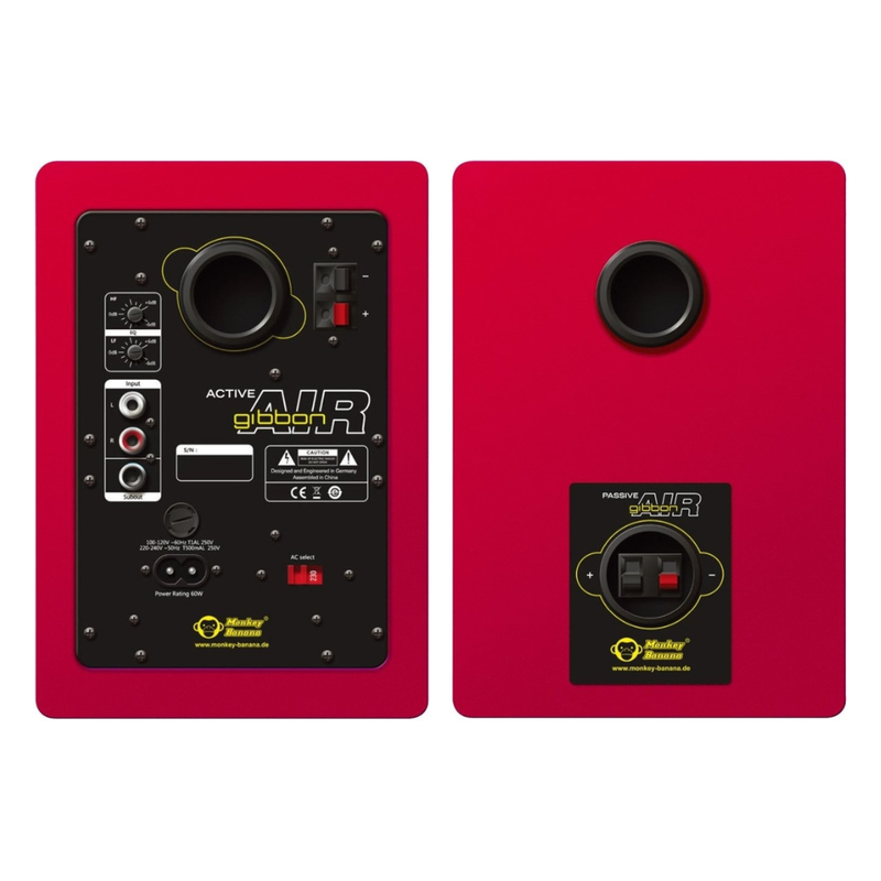 Monkey Banana Gibbon Air Studio Monitors, Red - Image 2