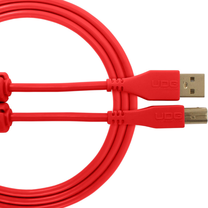 UDG Ultimate Audio Cable USB 2.0 A-B, Red, Straight, 3 m - Image 1