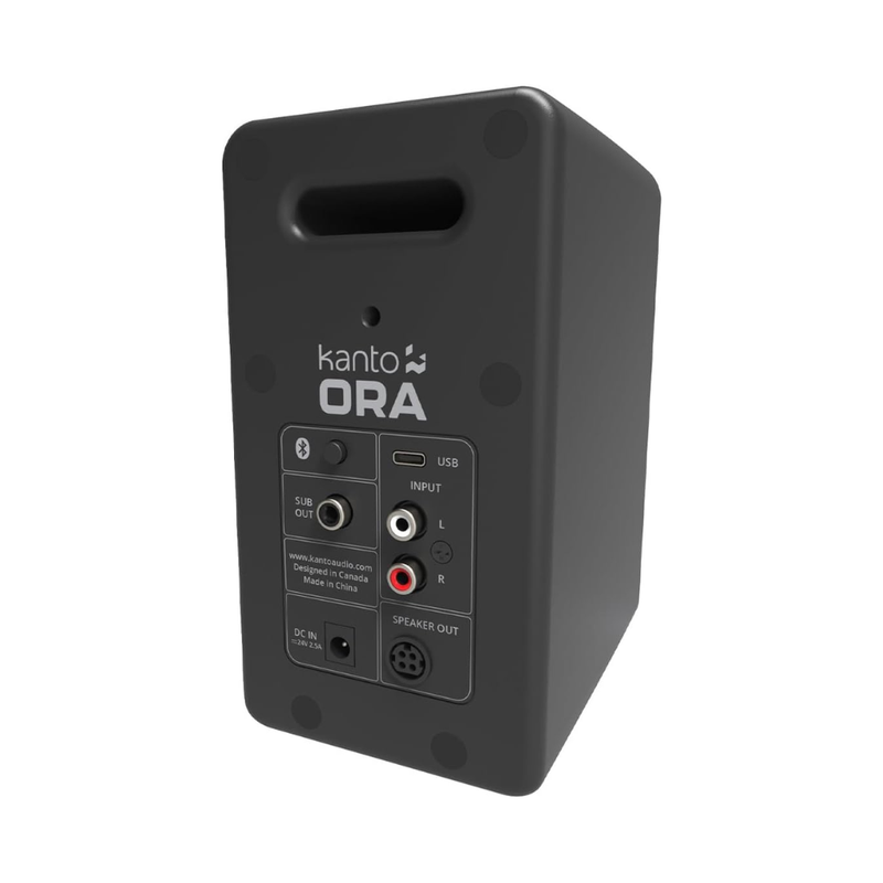 Kanto ORAMB 100W Powered Reference Desktop Computer Speakers with BT 5.0 and USB-C Input, Type G Power Cord, Matte Black (Sold in Pairs) - Image 3