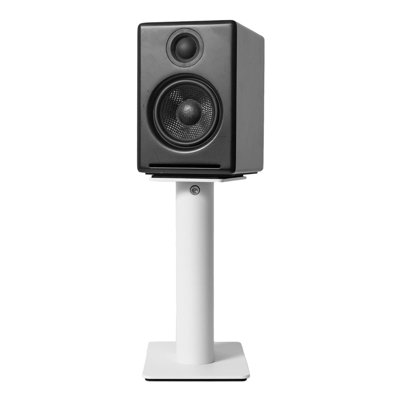 Kanto Audio SP9W Desktop Speaker Stands for Small/Medium Bookshelf Speakers & Compact/Mid-Size 2”-4” Studio Monitors, White (Sold in Pairs) - Image 2