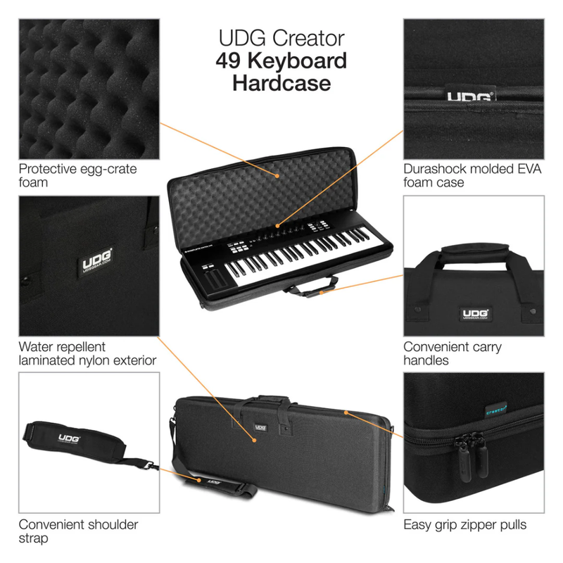UDG Creator 49 Keyboard Hardcase, Black - Image 2