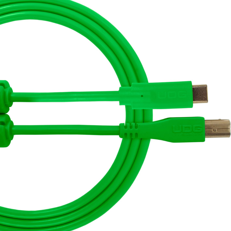 UDG Ultimate Audio Cable USB 2.0 C-B, Green, Straight, 1.5 m - Image 1
