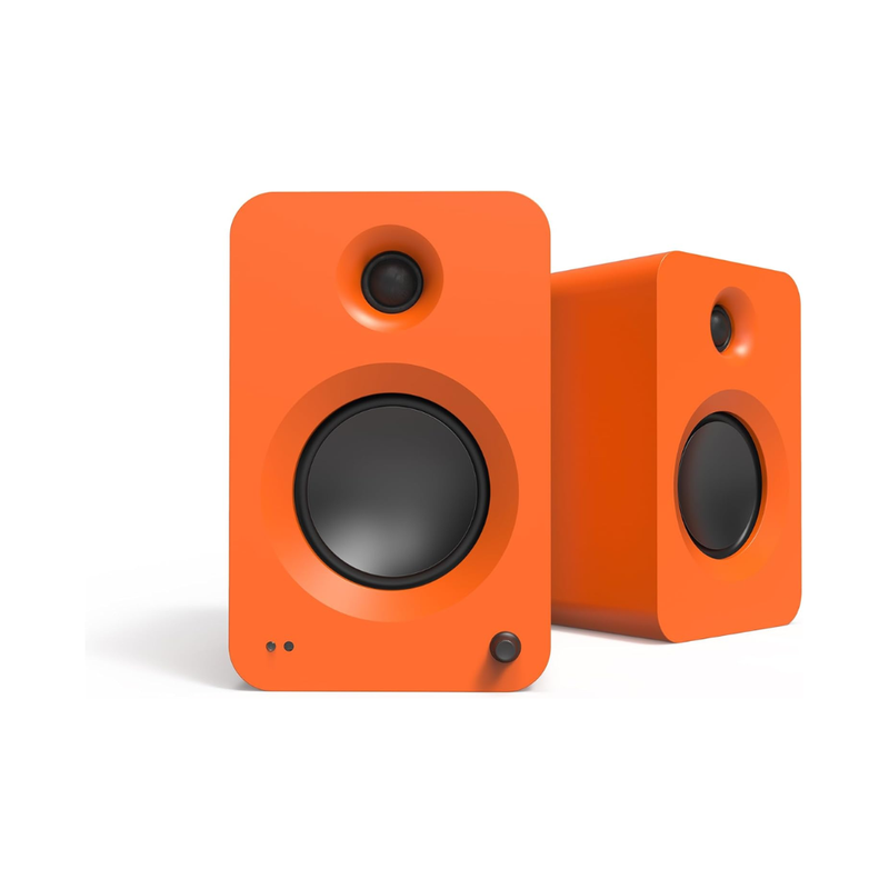 Kanto REN 200W Powered Speaker System with HDMI ARC Input, with Bluetooth 5.3 & USB-C Input, Type G Power Cord, Matte Orange (Sold in Pairs) - Image 1
