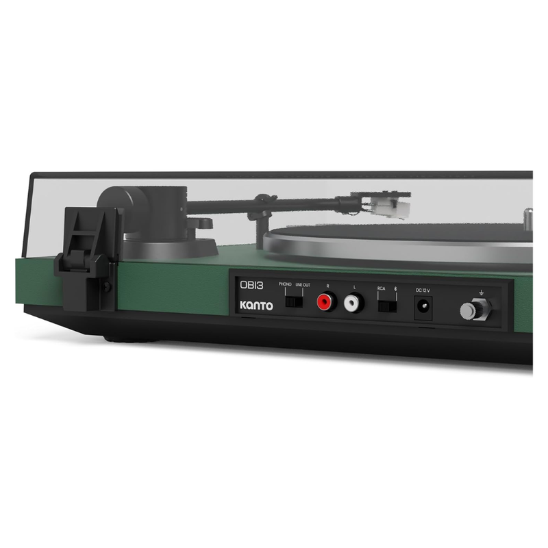 Kanto OBI3 Turntable with Bluetooth 5.3, Preamp, and Pitch Control, Matte Green - Image 4
