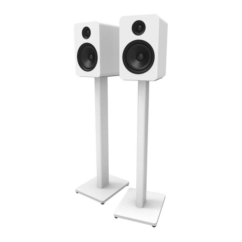 Kanto ST28 Universal Speaker Floor Stands for Bookshelf Speakers up to 30 lbs, White MDF Base (Sold in Pairs) - Image 5