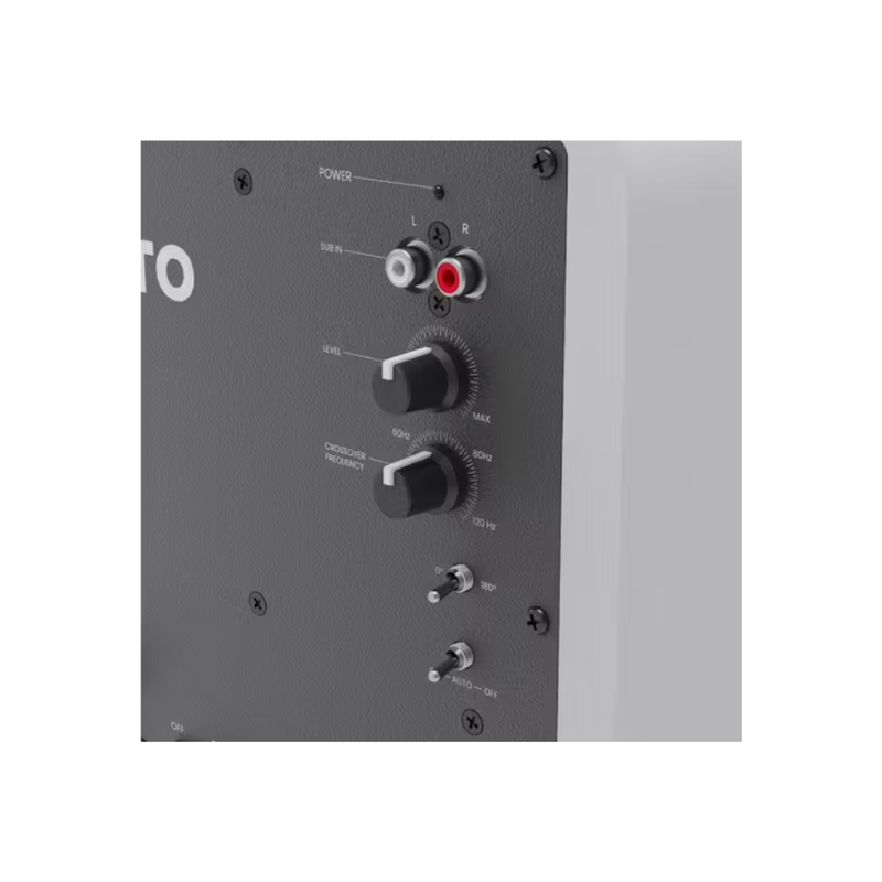 Kanto SUB6 Sealed Powered Subwoofer, 200W Peak Power, 6" Woofer, Vinyl, Type C and Type G Power Cords, Matte White - Image 5