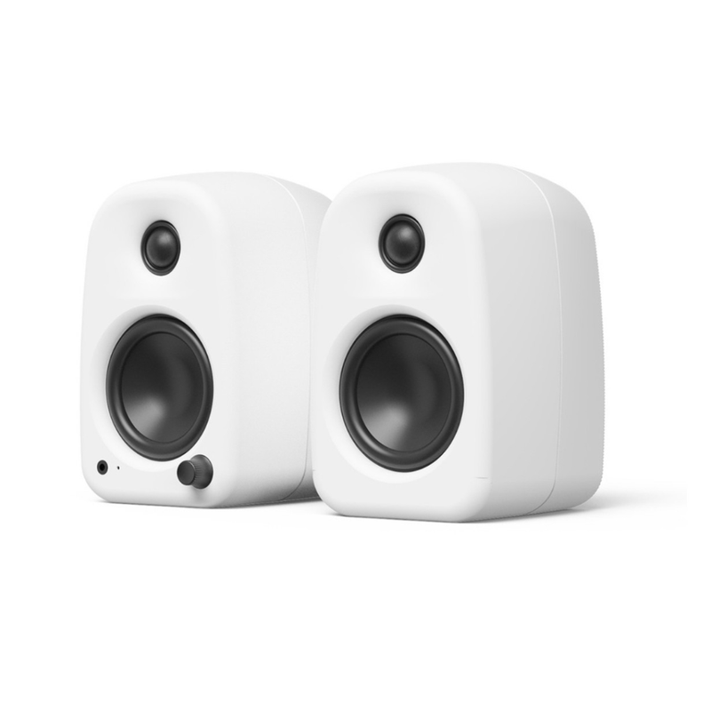 Kanto UKI 100W Desktop Speakers with Bluetooth, USB-C, Headphone out, Chalk (Matte White), Sold in Pairs - Image 1