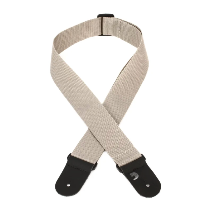 D’Addario Planet Waves PWS105 Polypropylene Guitar Strap, Silver - Image 1