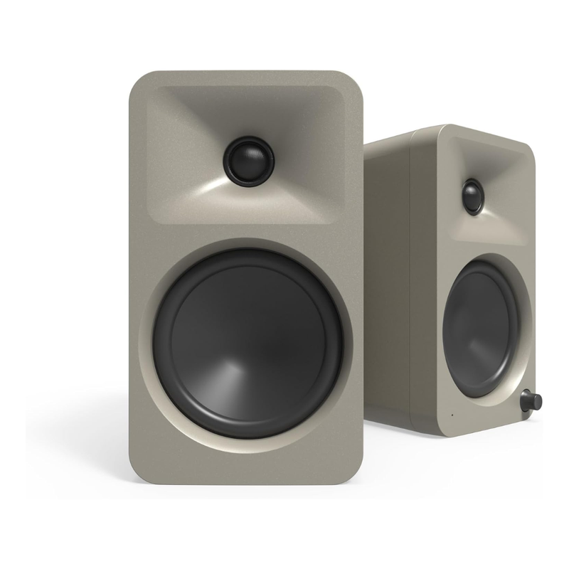 Kanto Audio ORA4 140W Powered Reference Speakers with Bluetooth 5.0 and USB-C Input, Type G Power Cord, Moon (Sold in Pairs) - Image 1